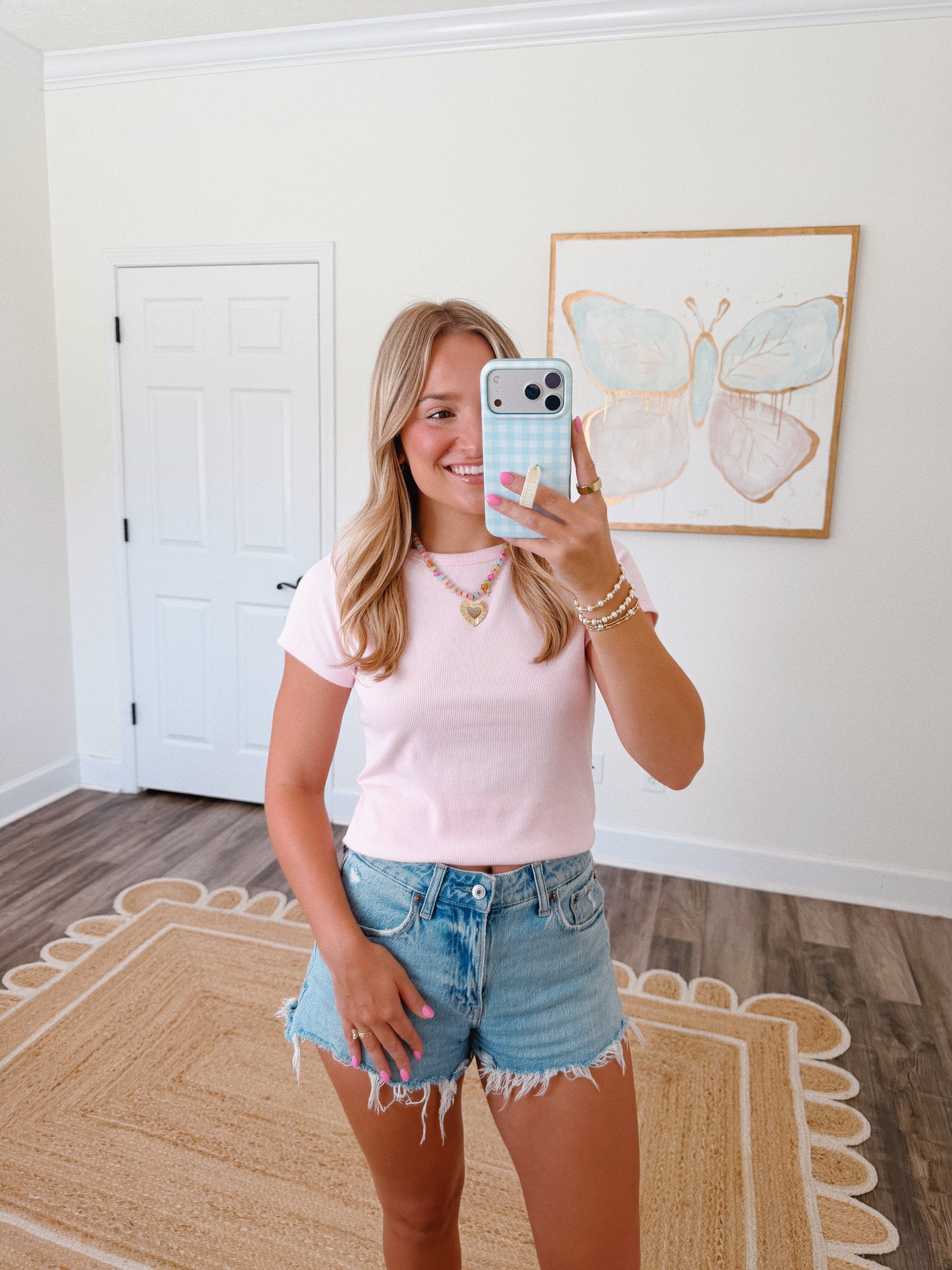 Bubblegum Ribbed Baby Tee