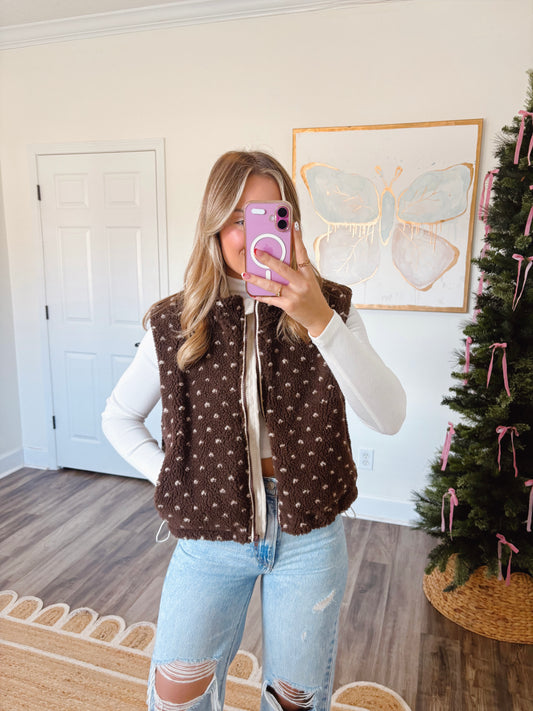 Coco Dot Sherpa Vest
