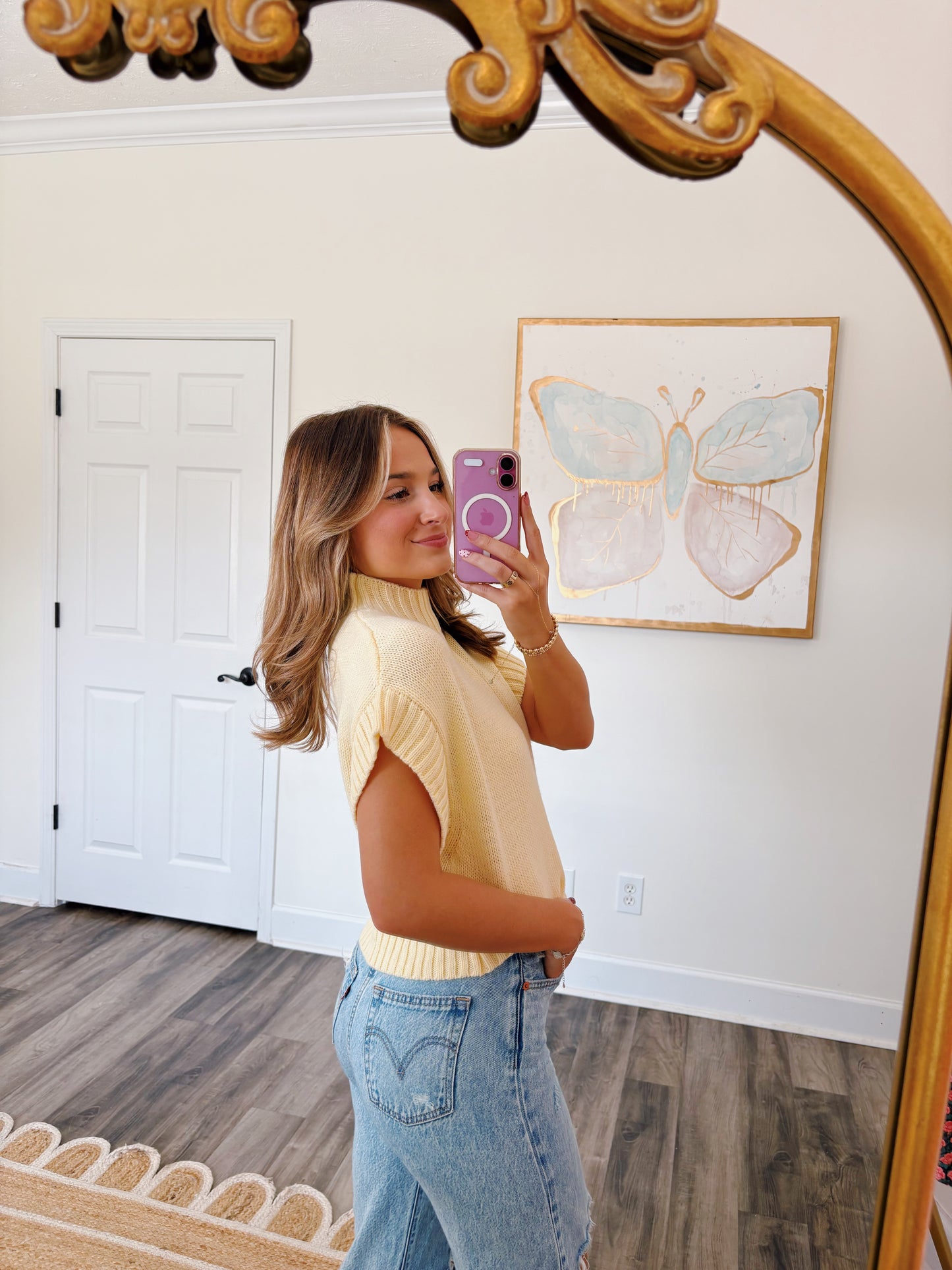 Butter Yellow Mockneck Sweater