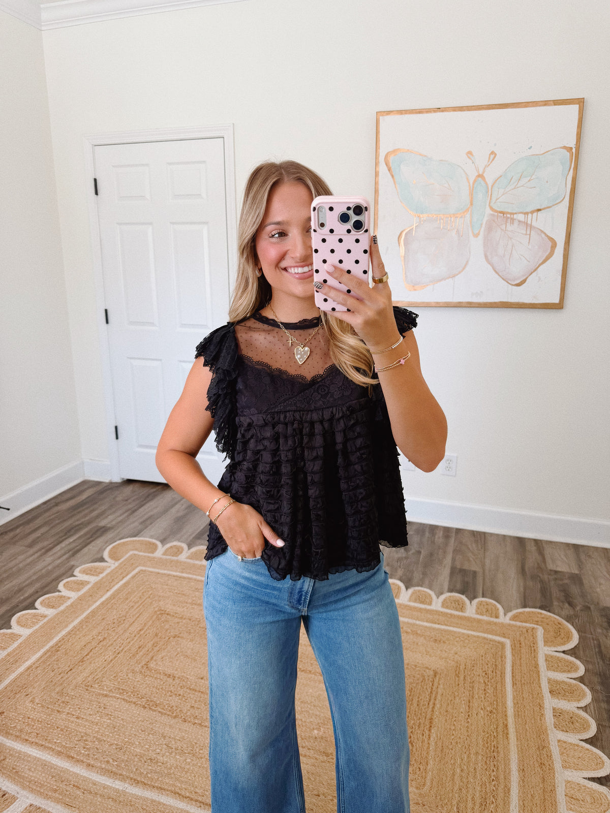Lottie Lace Top - Black