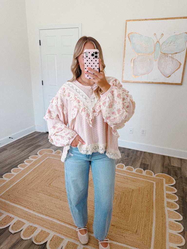 Darling Rose Ruffled Top