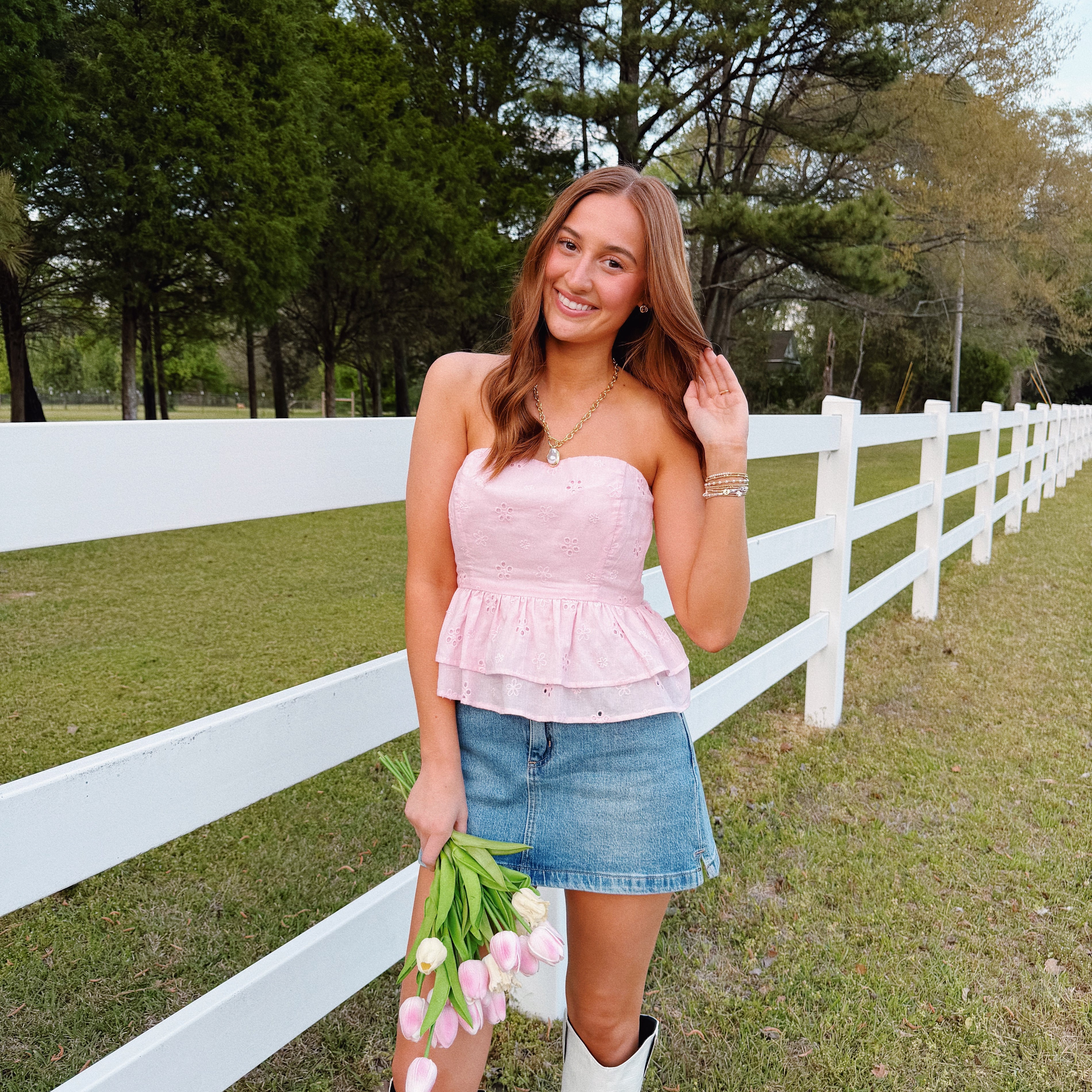 Sweet Magnolia Top in Pink