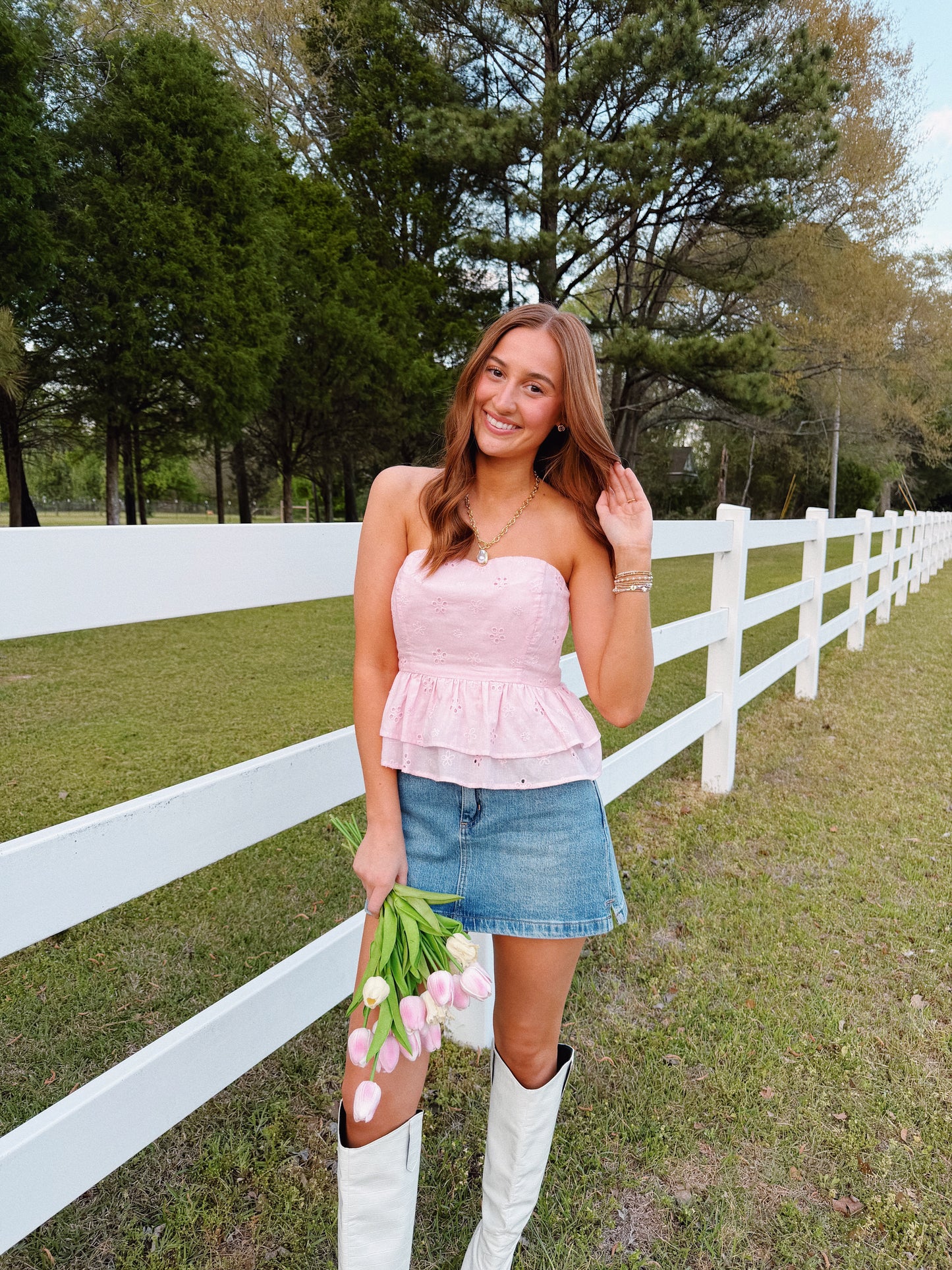 Sweet Magnolia Top in Pink