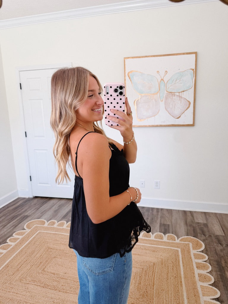 Ellie Lace Top - Black