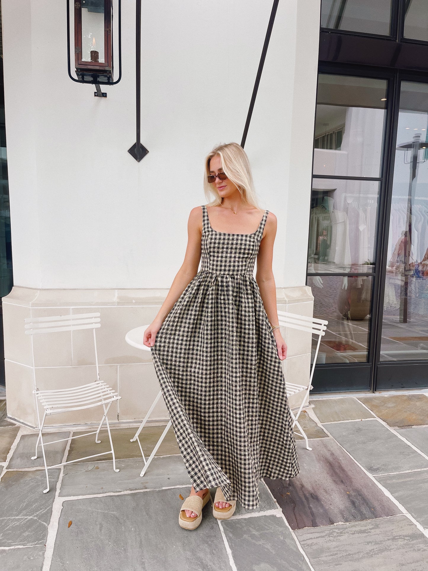 Checkered Maxi Dress