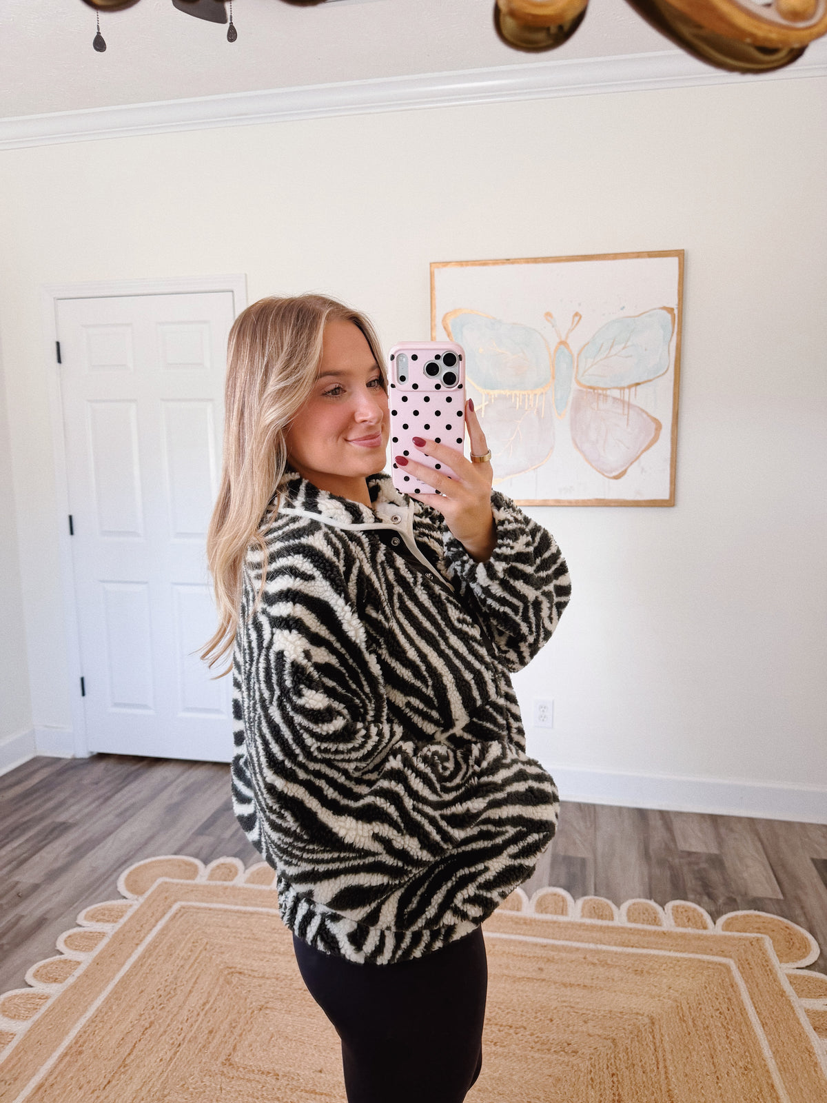 Zebra Sherpa Jacket