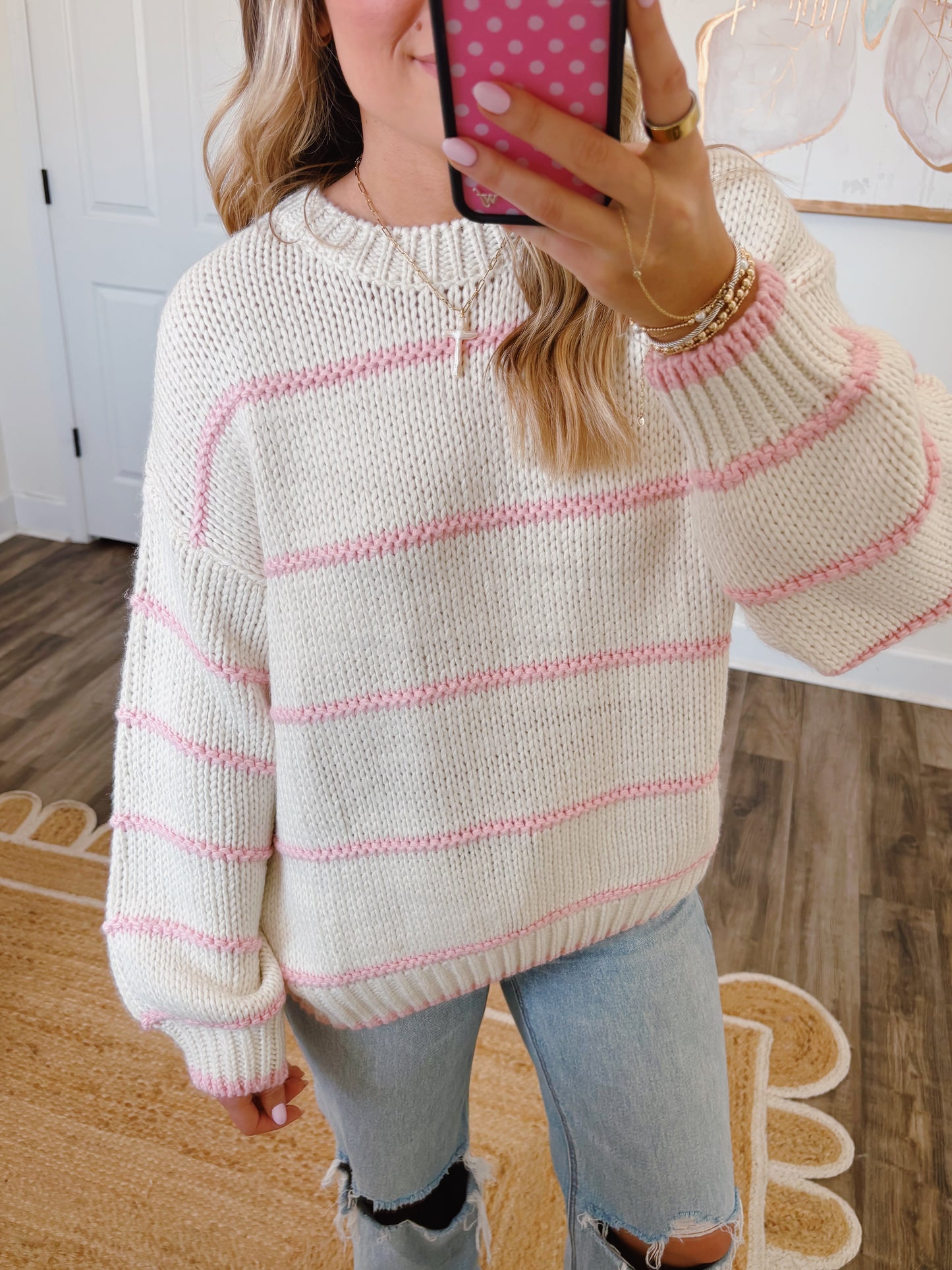 Pinky Promise Striped Sweater
