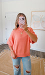 Creamy Peach Mock Neck Top