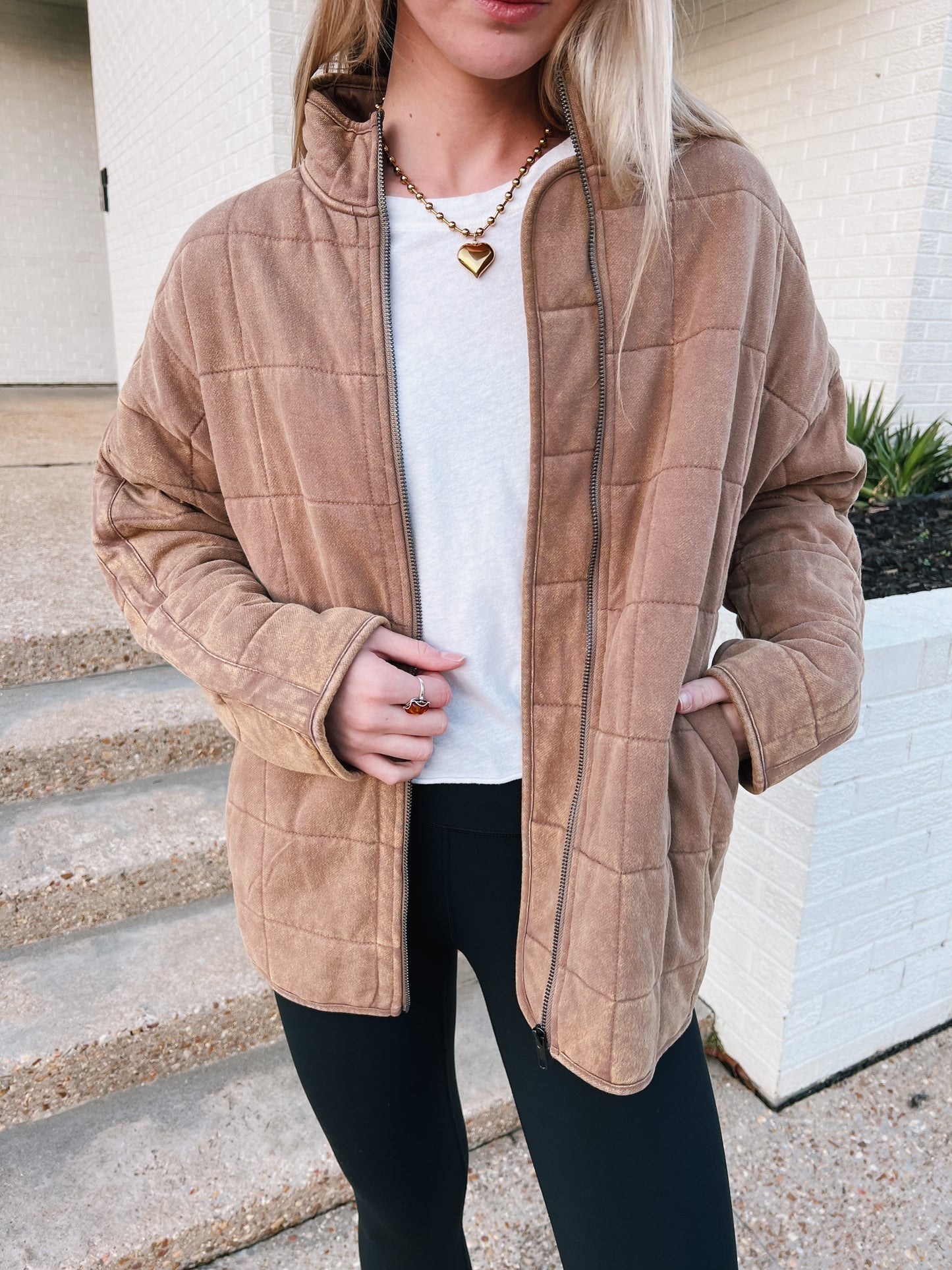 Brown Quilted Everyday Jacket
