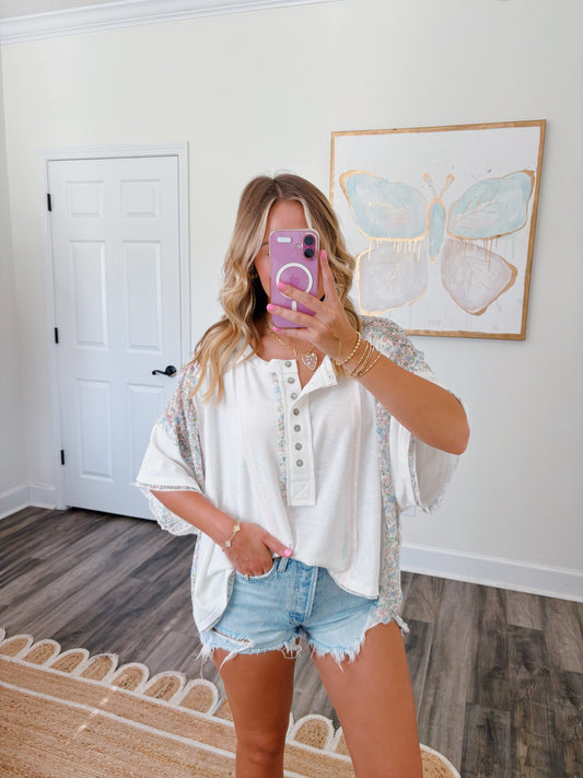 Rosie Flowy Top in White