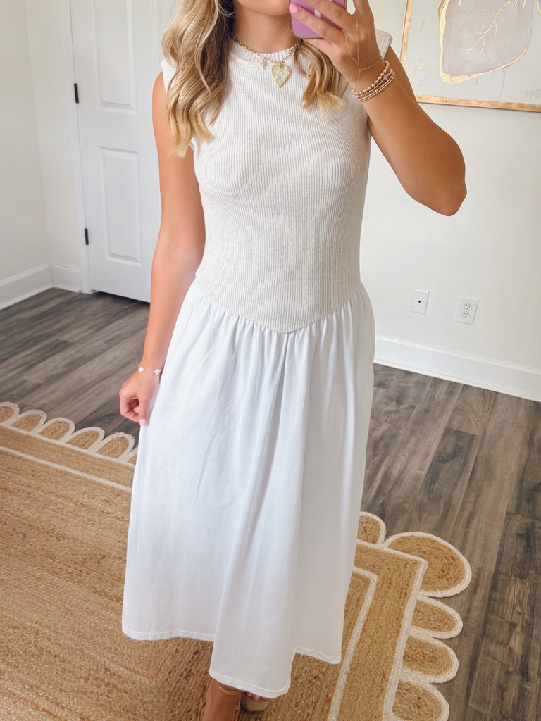 Neutral Girl Dropwaist Dress