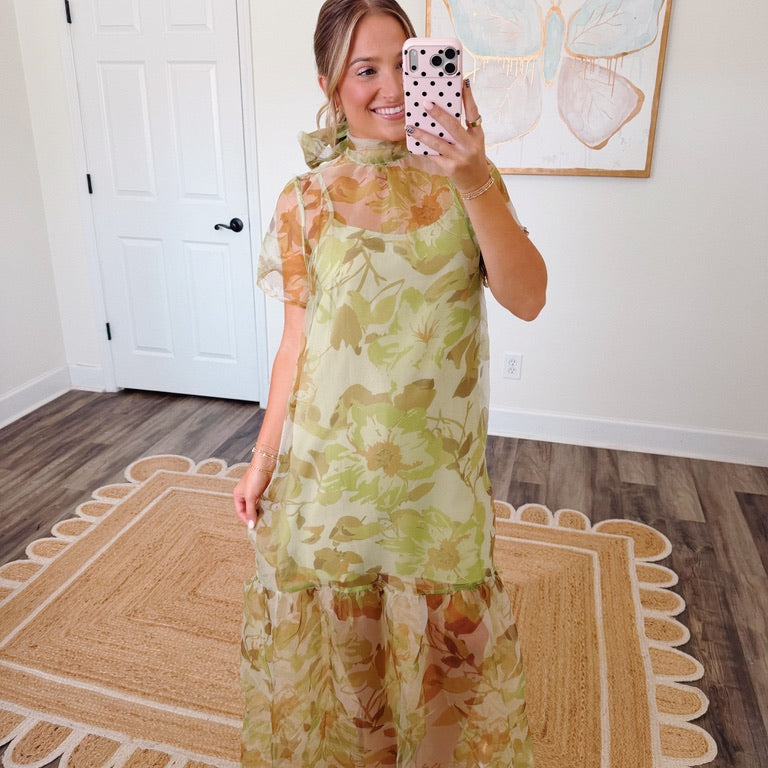Dahlia Mesh Maxi Dress