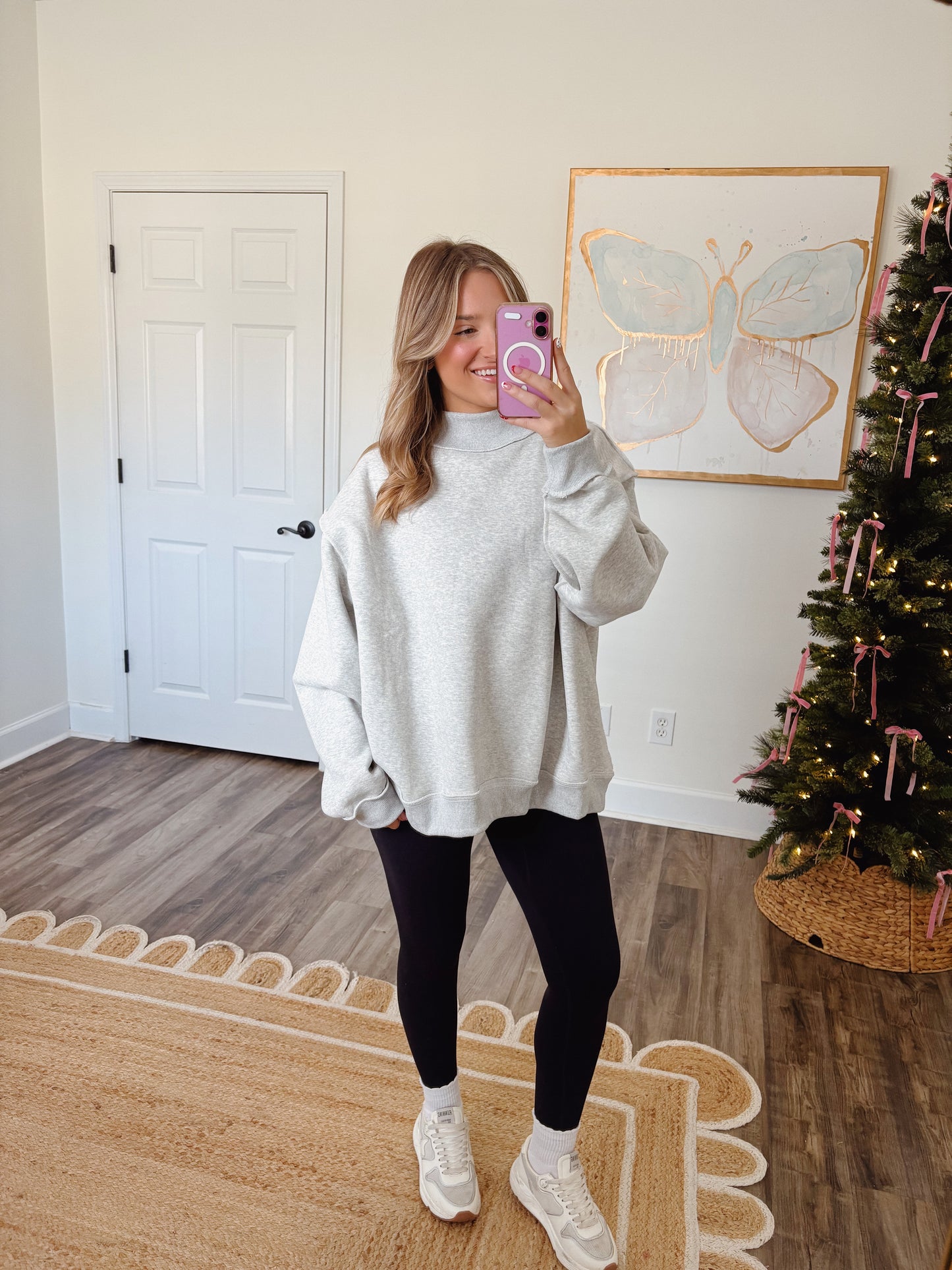 Cozy Days Grey Mockneck