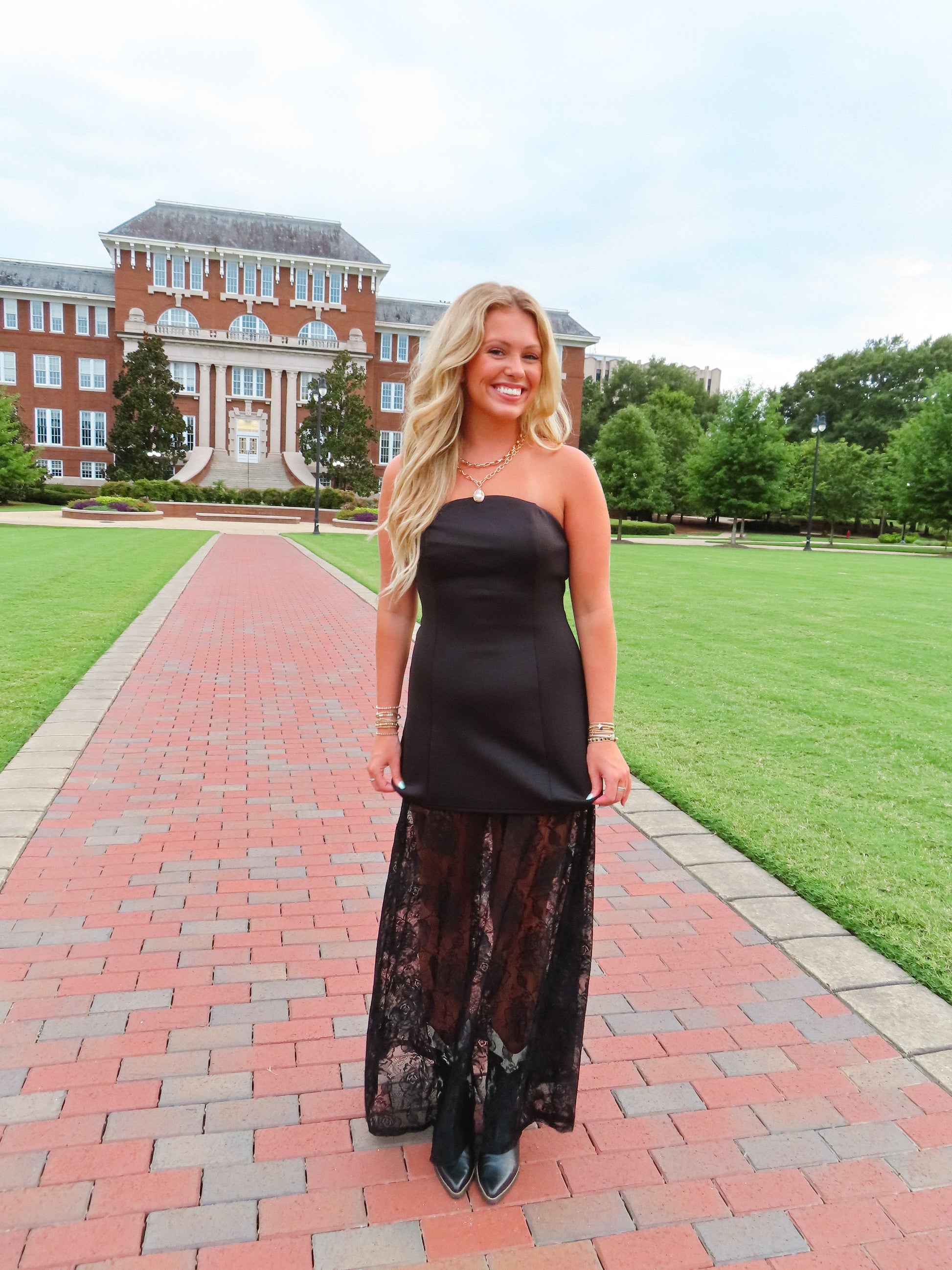 Midnight Lace Maxi Dress