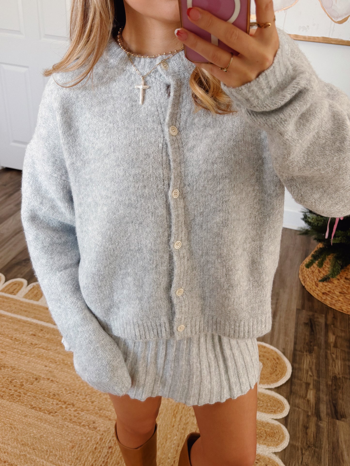 Ellie Cardigan Skirt Set