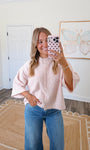 Oatmeal Pink Soft Knit Cardigan