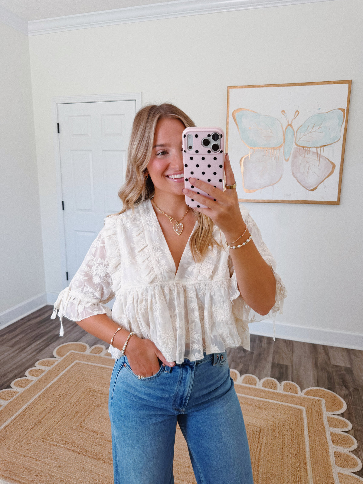 Ivory Embroidered Blouse