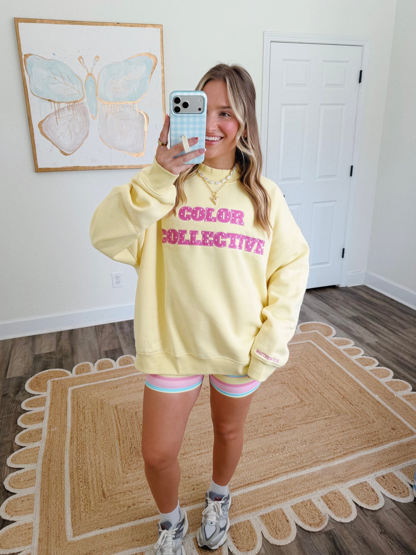 Yellow Polka Dot CC Fleece Mockneck