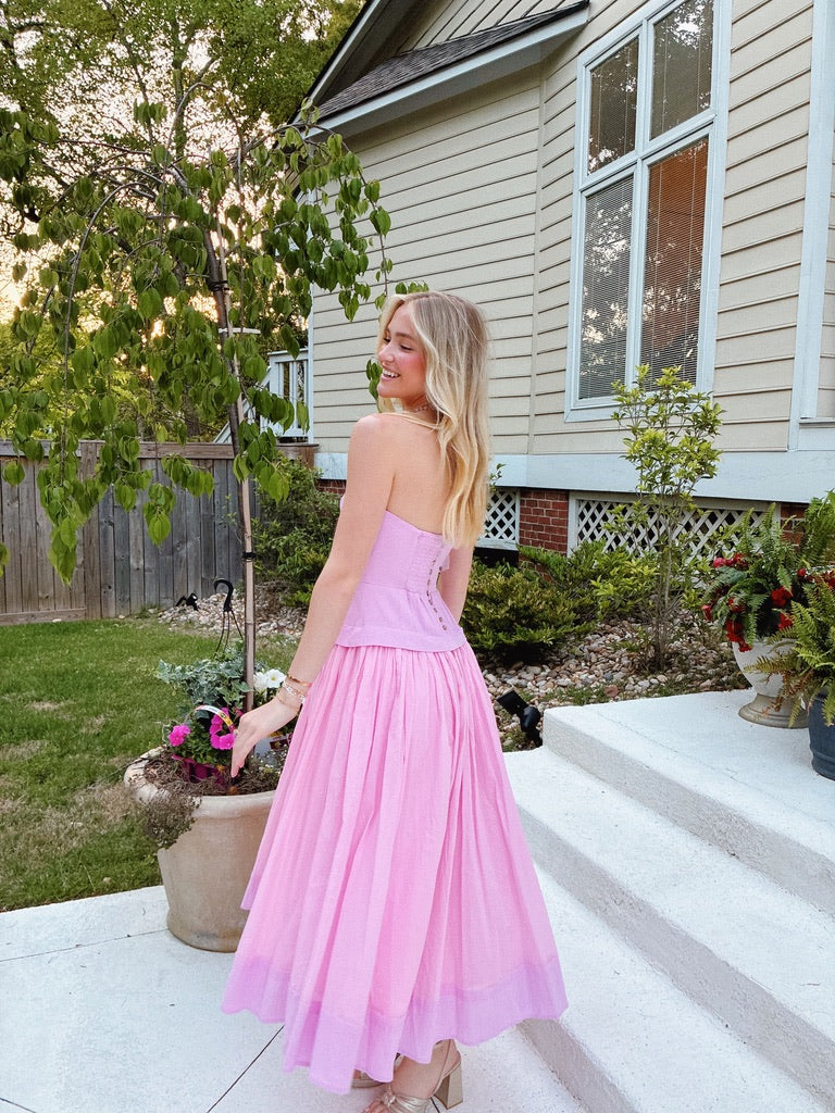 Pink Tiered Maxi Dress – Color Collective
