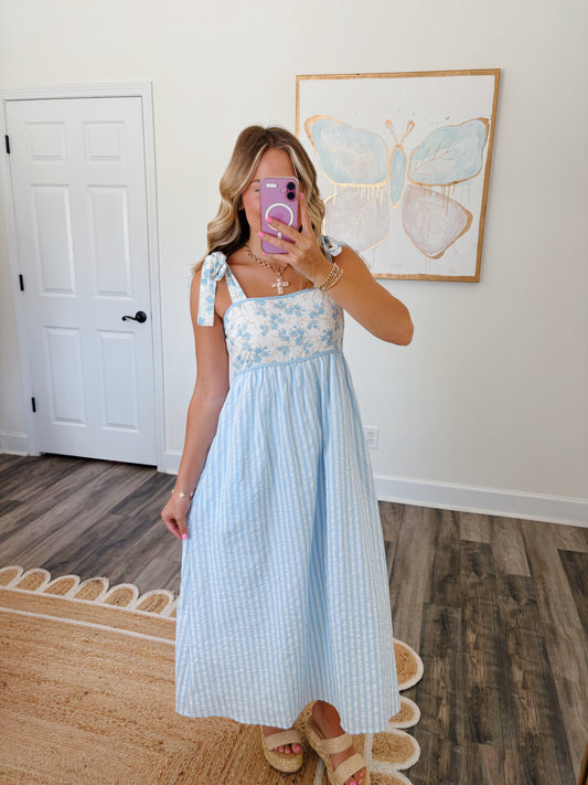 Peaceful Garden Blue Dress