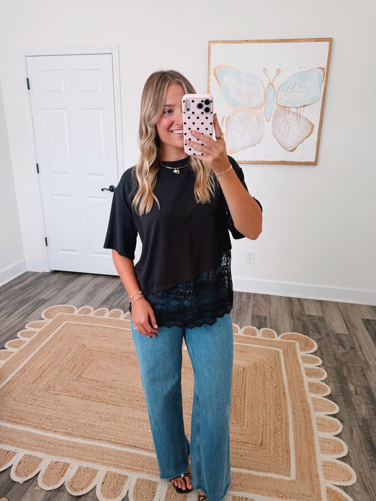 Black Lace Tee