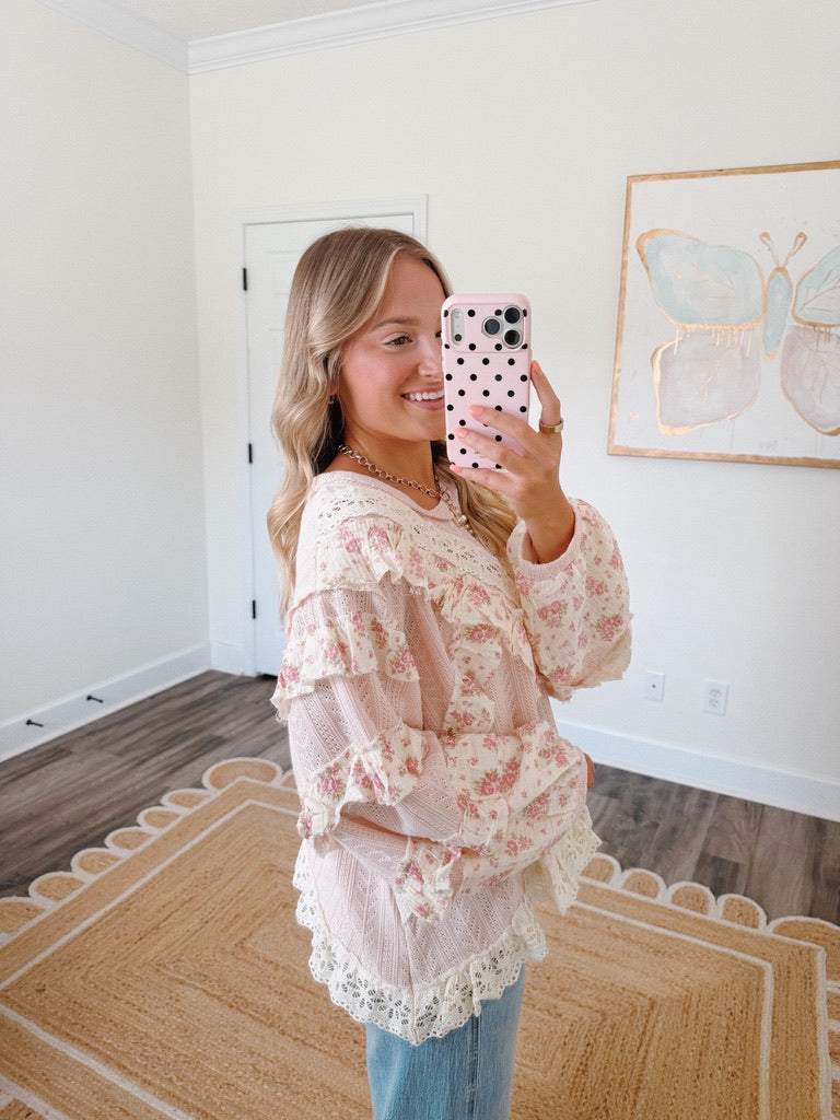 Darling Rose Ruffled Top