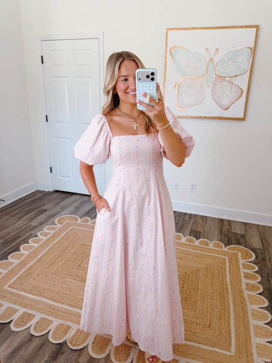 Sweetheart Maxi Dress in Pink