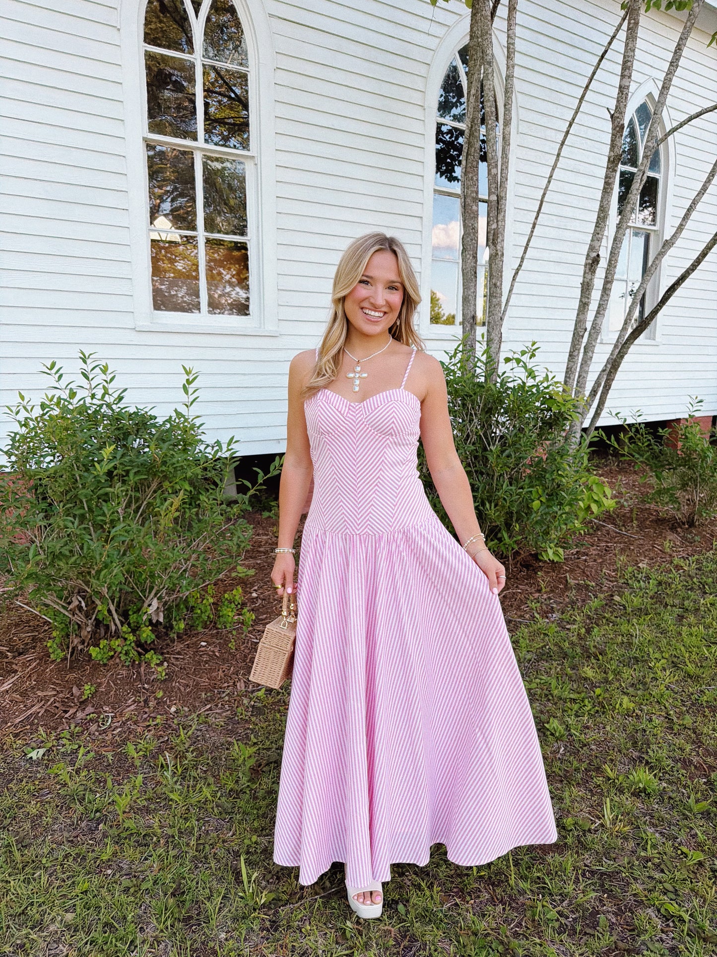 Pink Palmer Dropwaist Dress