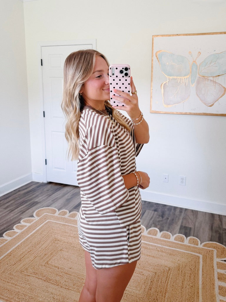 Morning Brew Striped Set