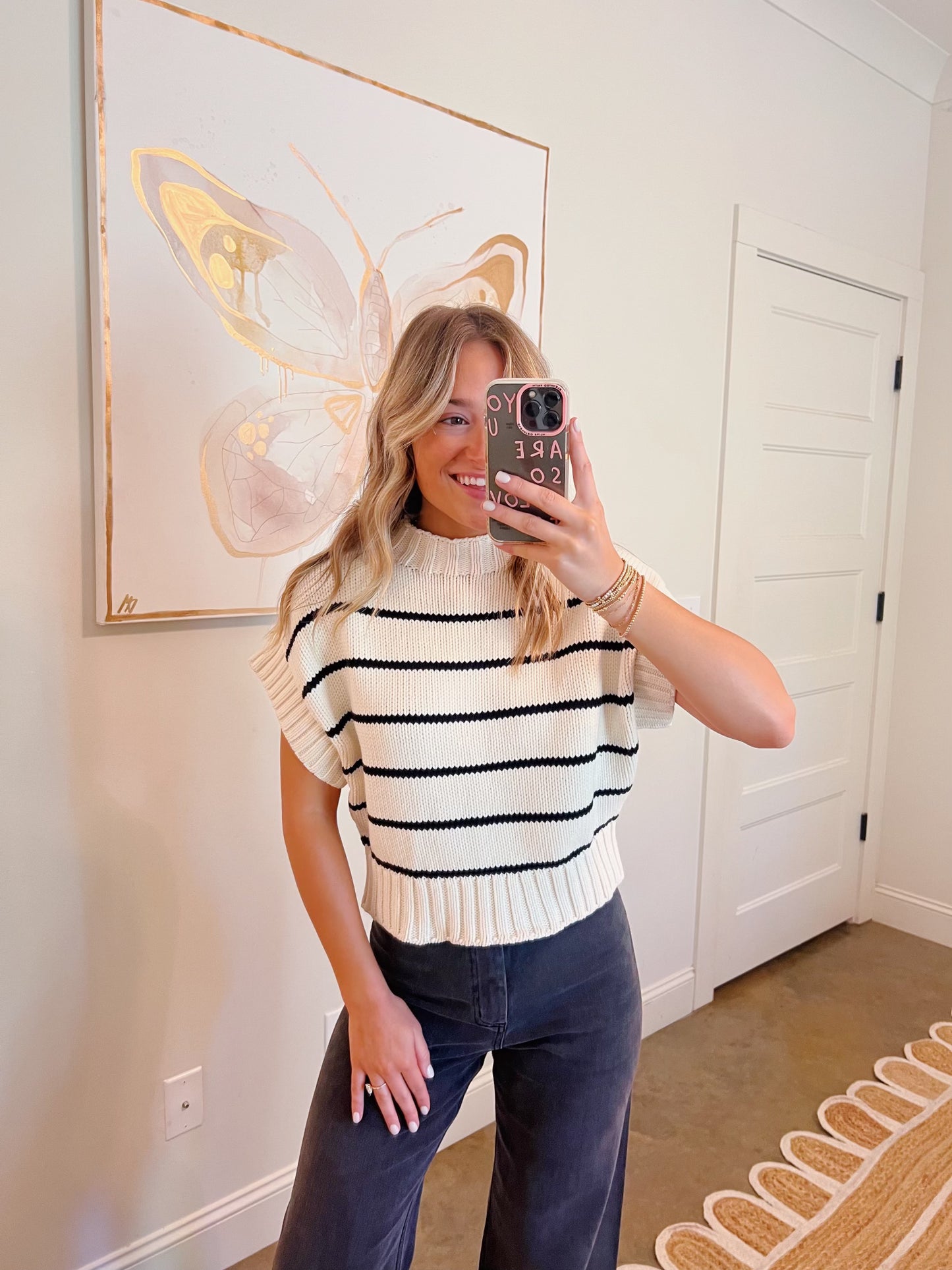 Kaci Striped Sweater Vest