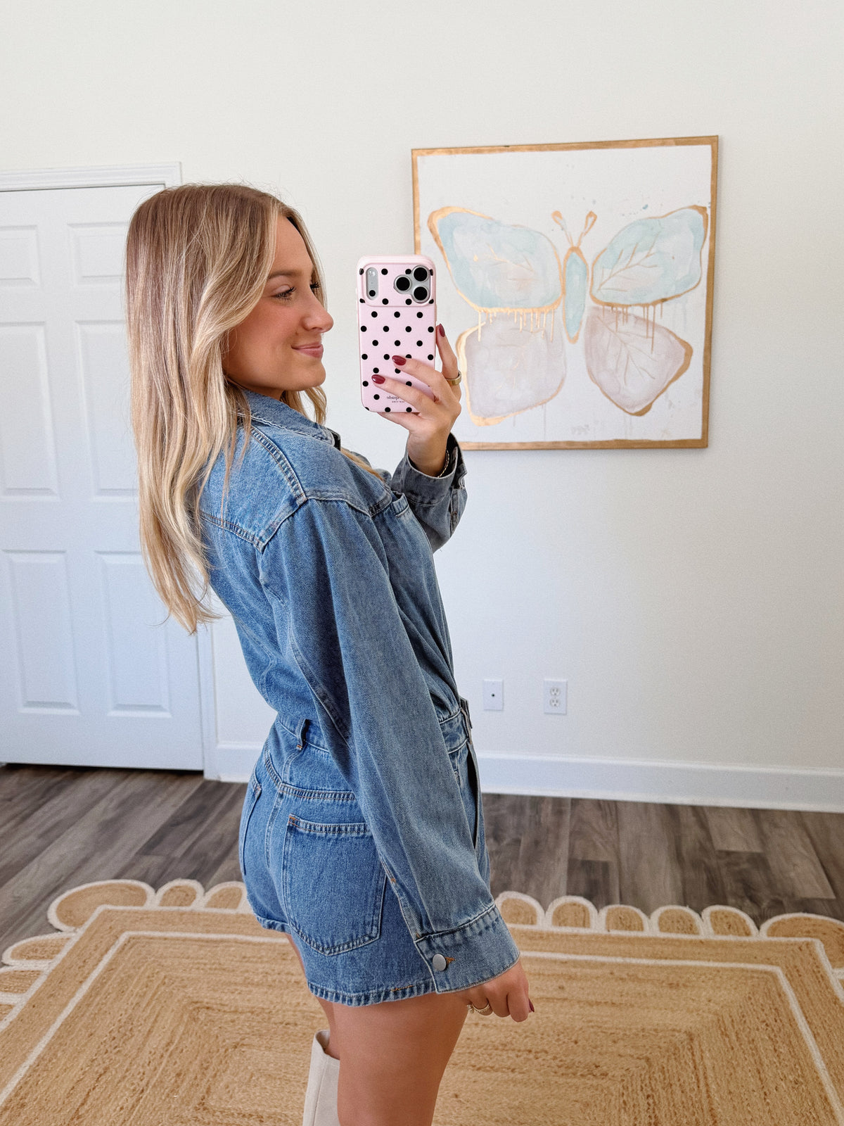 Stella Denim Skort Romper