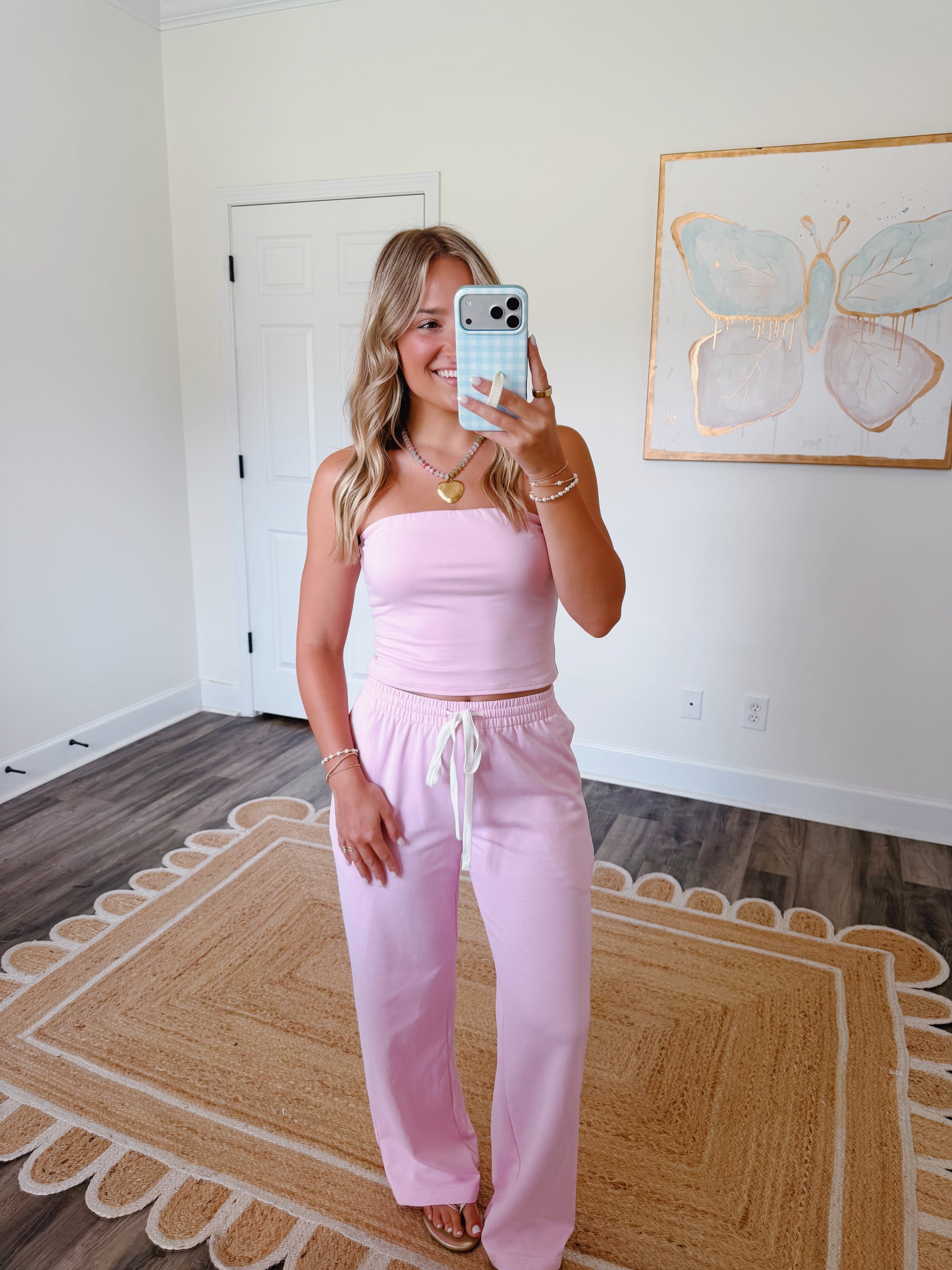 Golden Hour Lounge Set Baby Pink