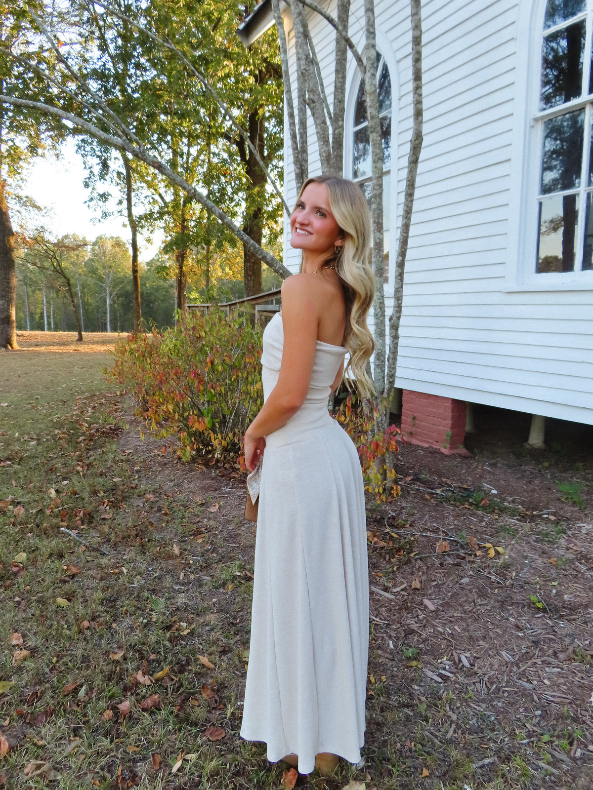 Oatmeal Drop Waist Maxi