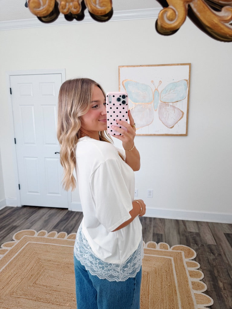 Ivory Lace Tee