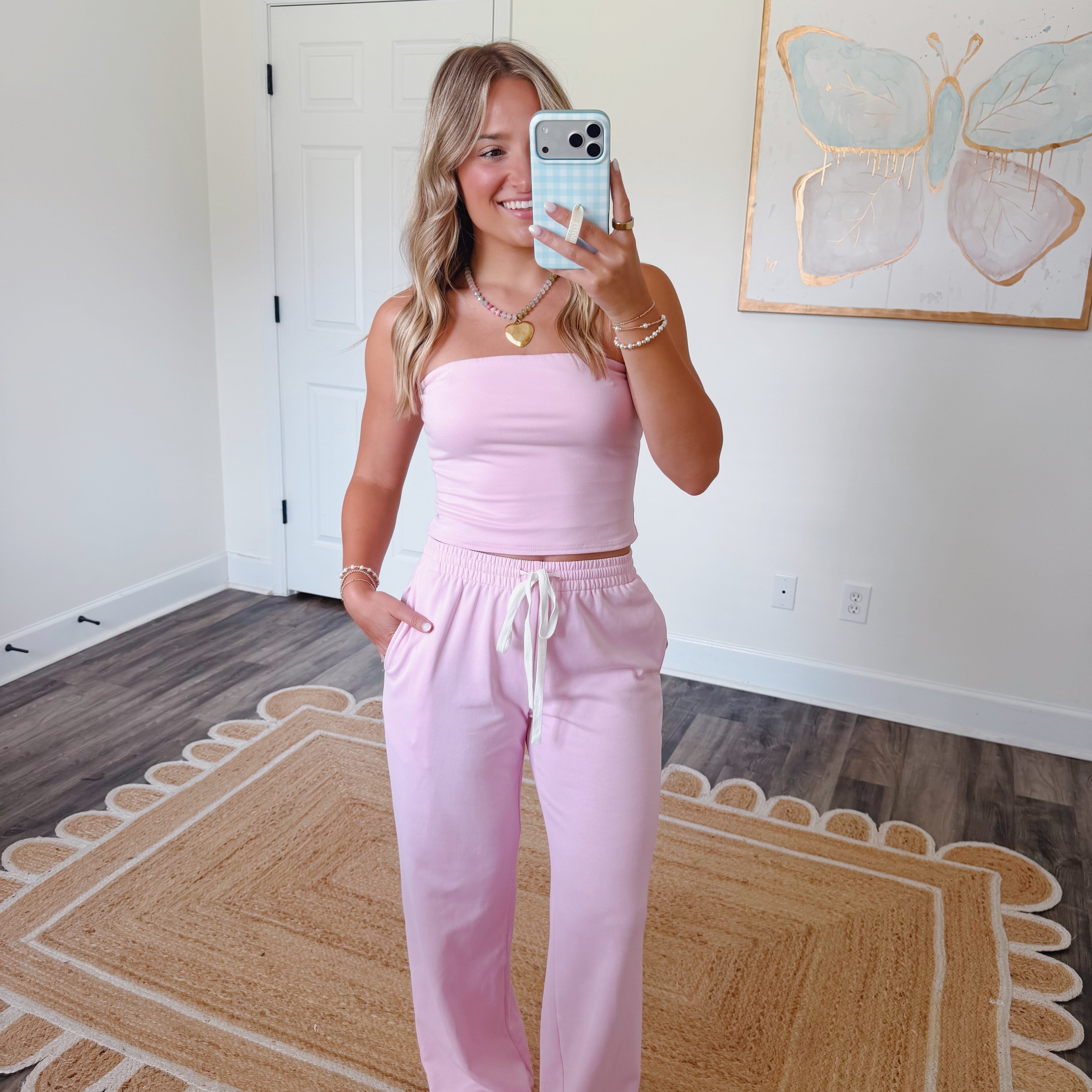 Golden Hour Lounge Set Baby Pink