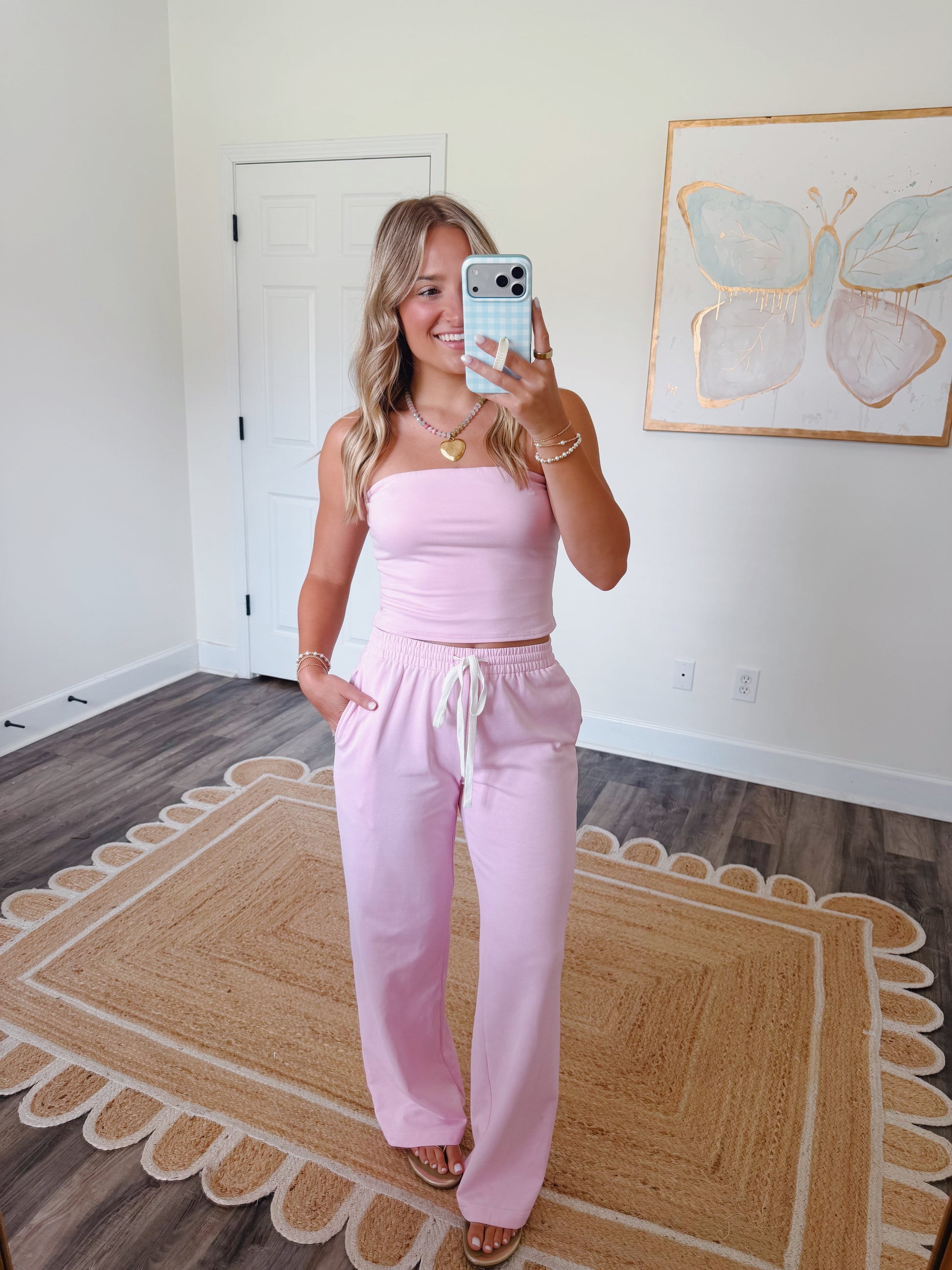Golden Hour Lounge Set Baby Pink