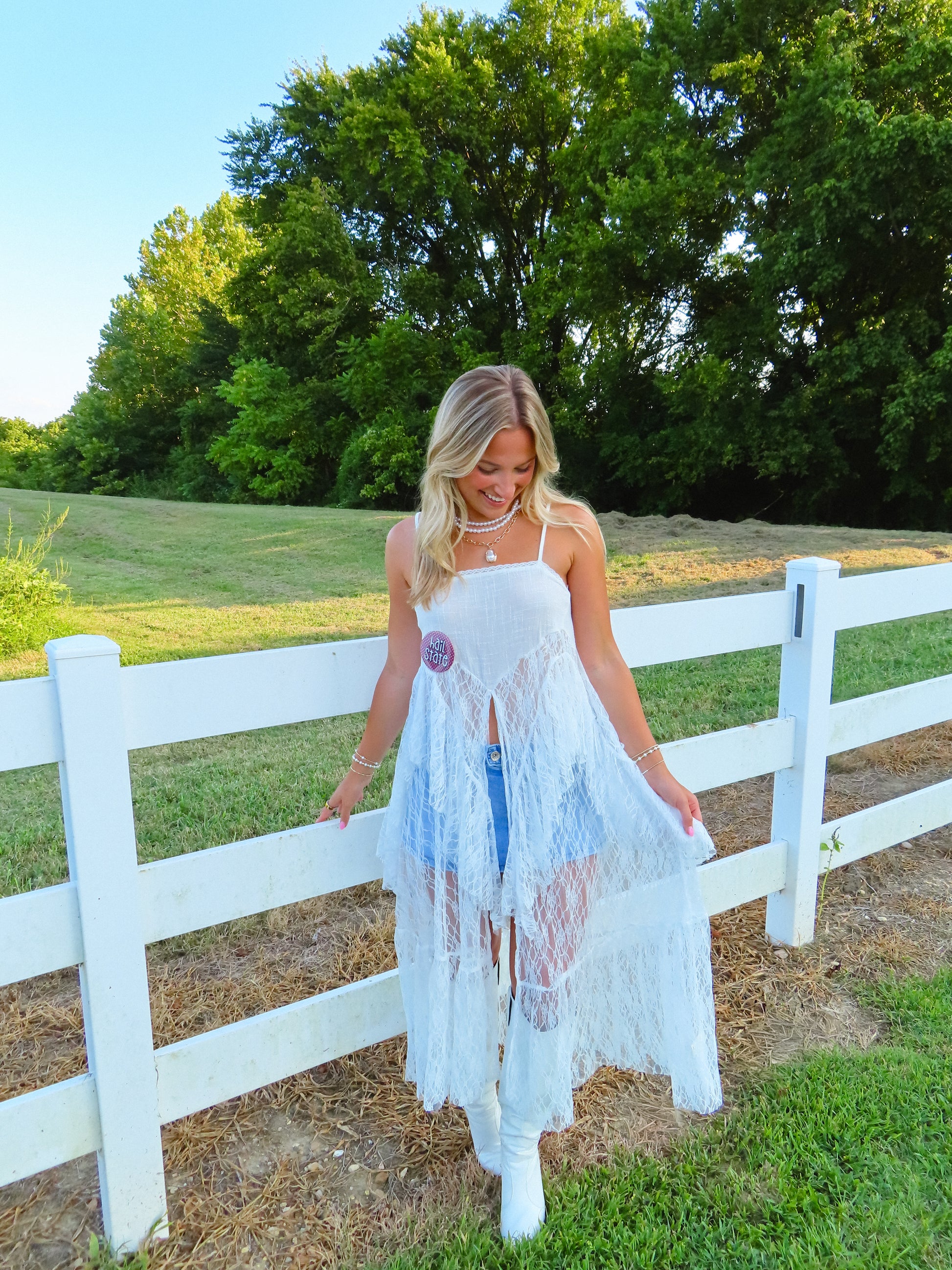 Drifting Away Lace Top