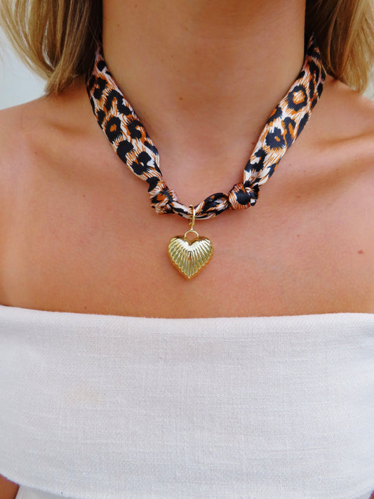 Leopard Scarf Necklace