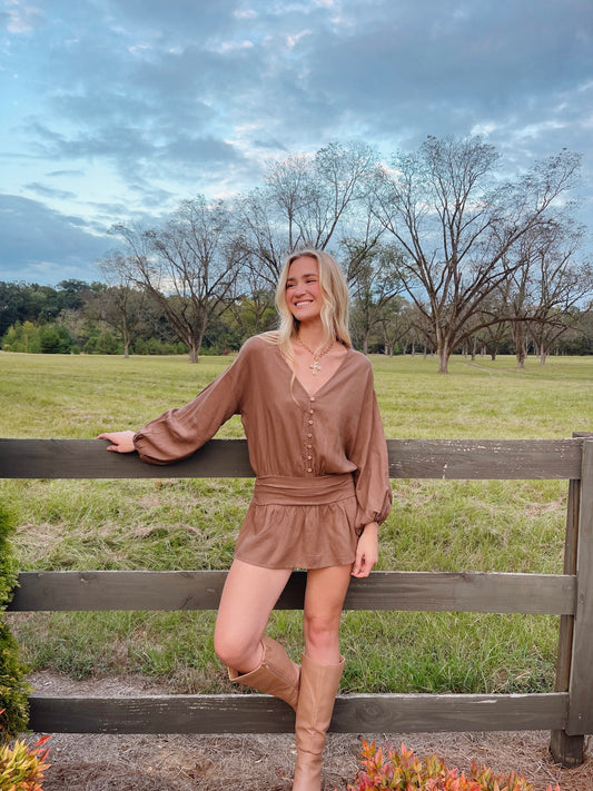 Cinnamon Dropwaist Romper