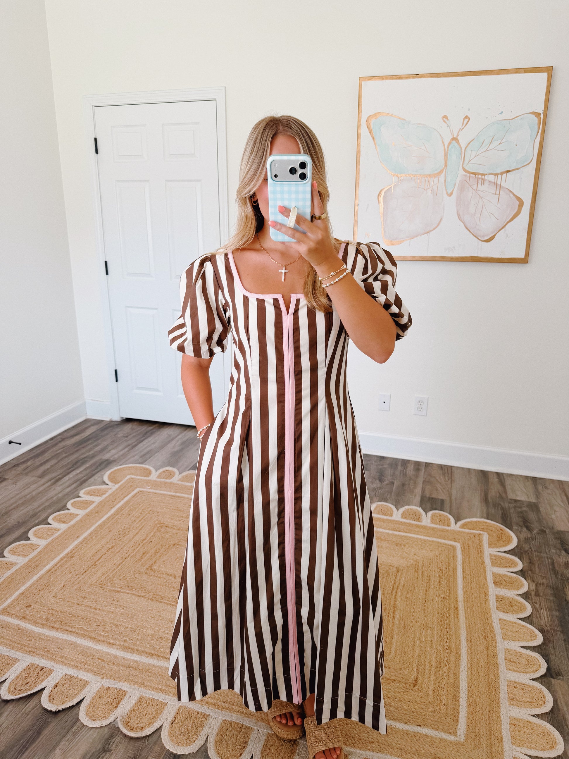 Espresso Striped Maxi