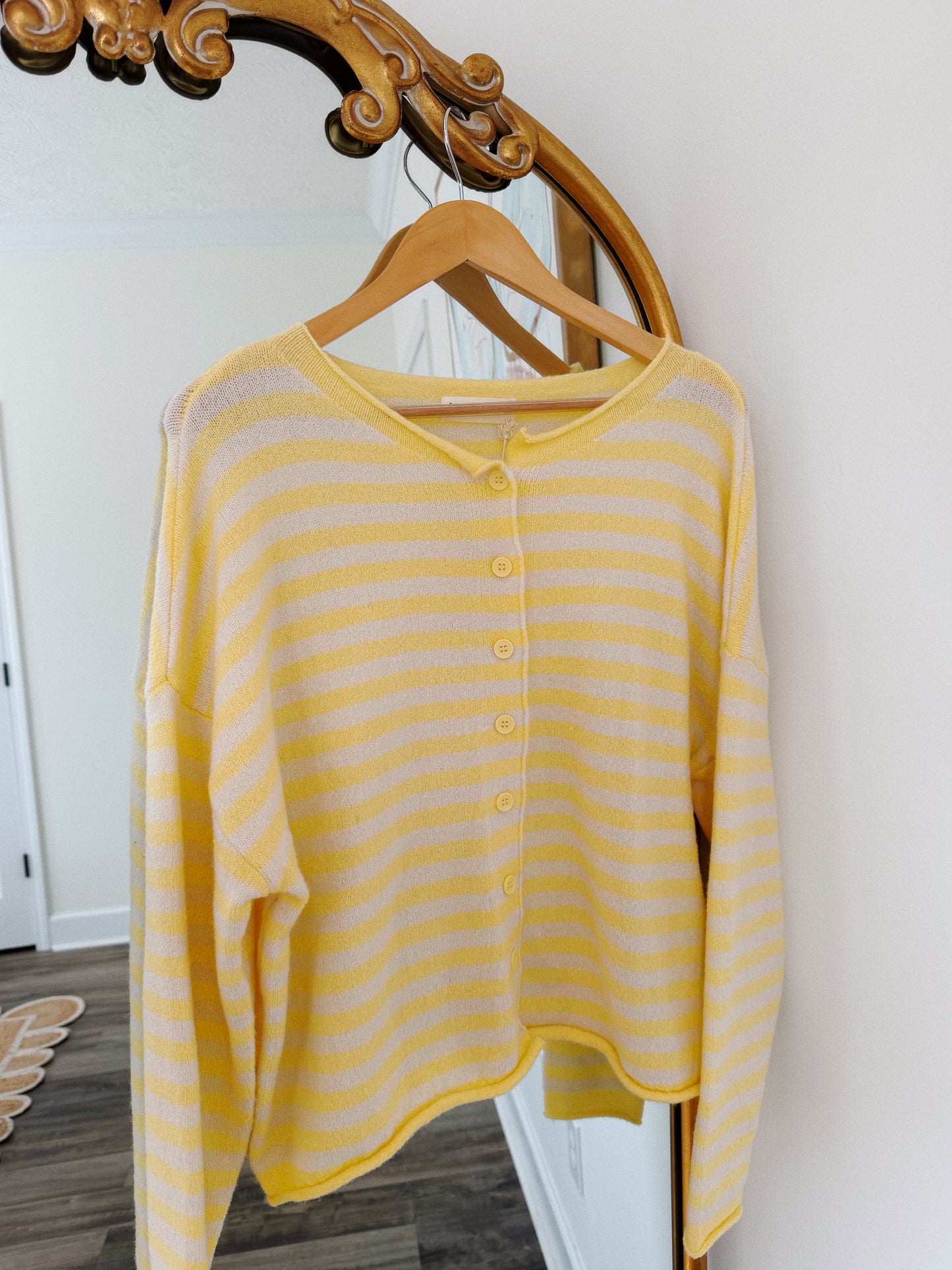 Lemon Striped Cardigan