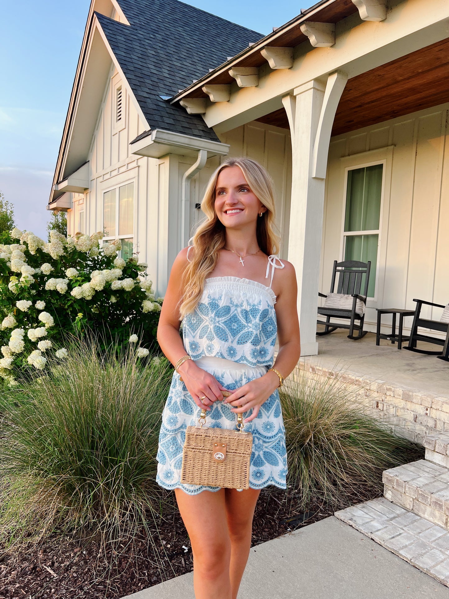Meant To Be Blue Skirt Set