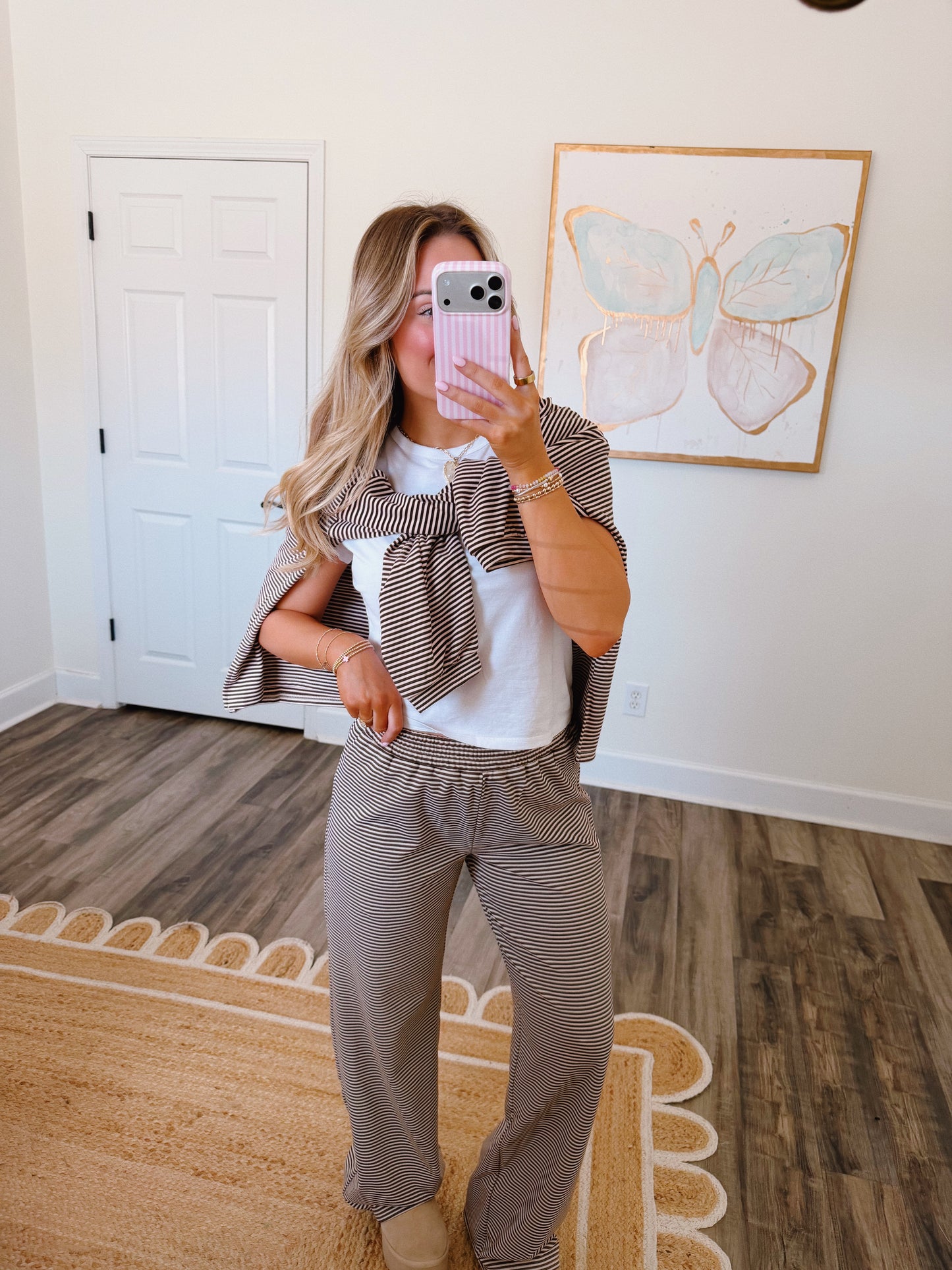 Dani Striped Top Brown