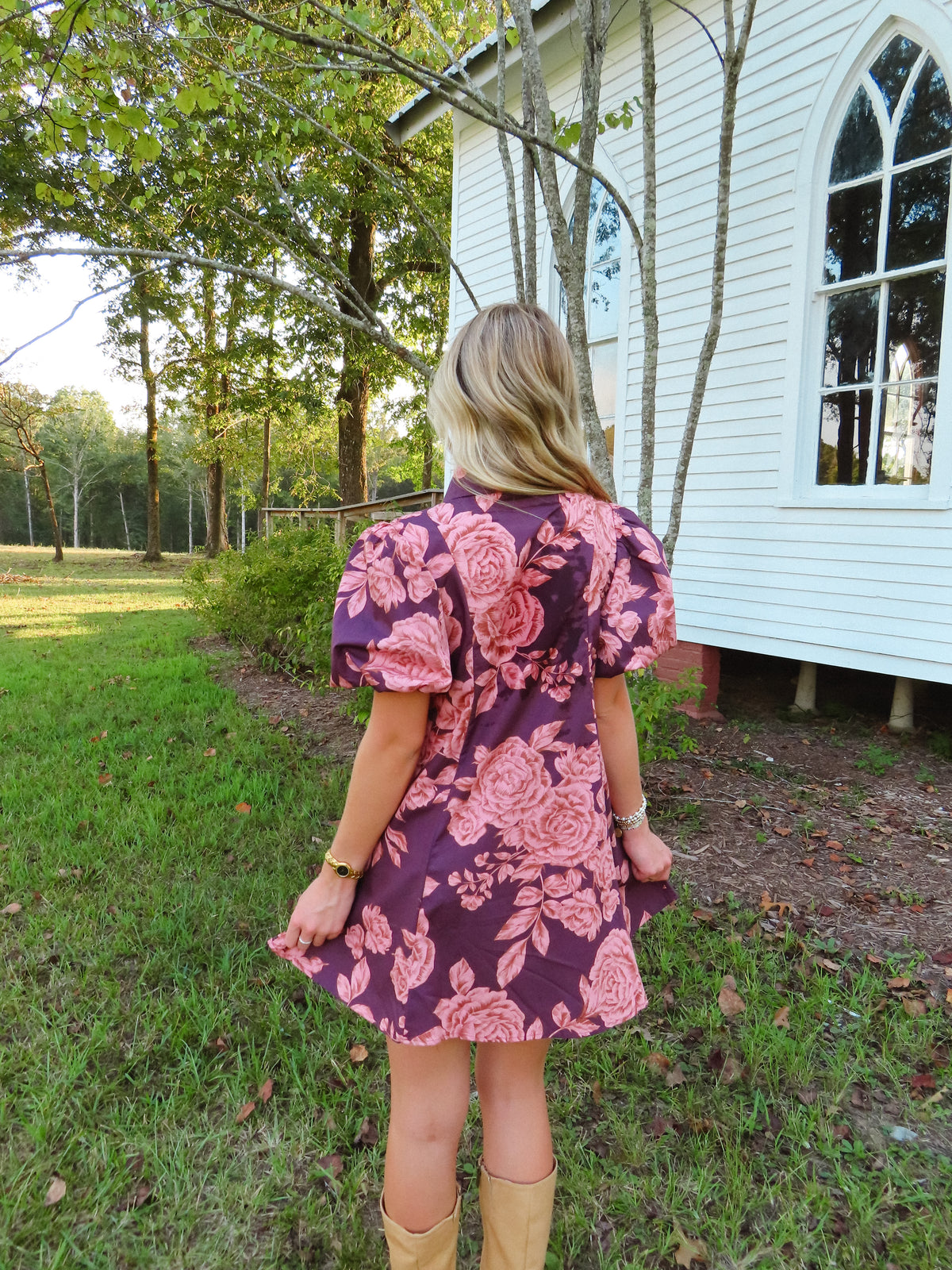 Autumn Rose Mini Dress