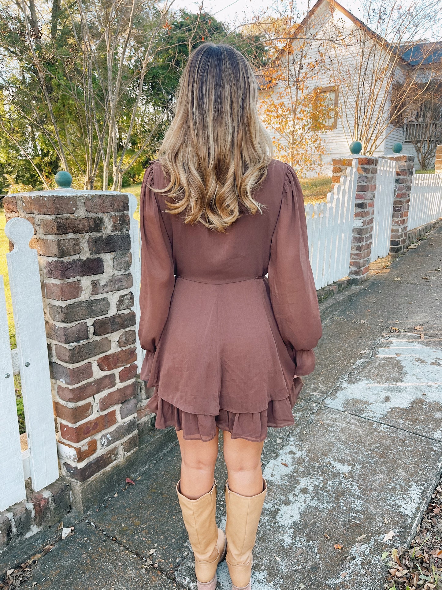 Autumn Nights Ruffle Dress