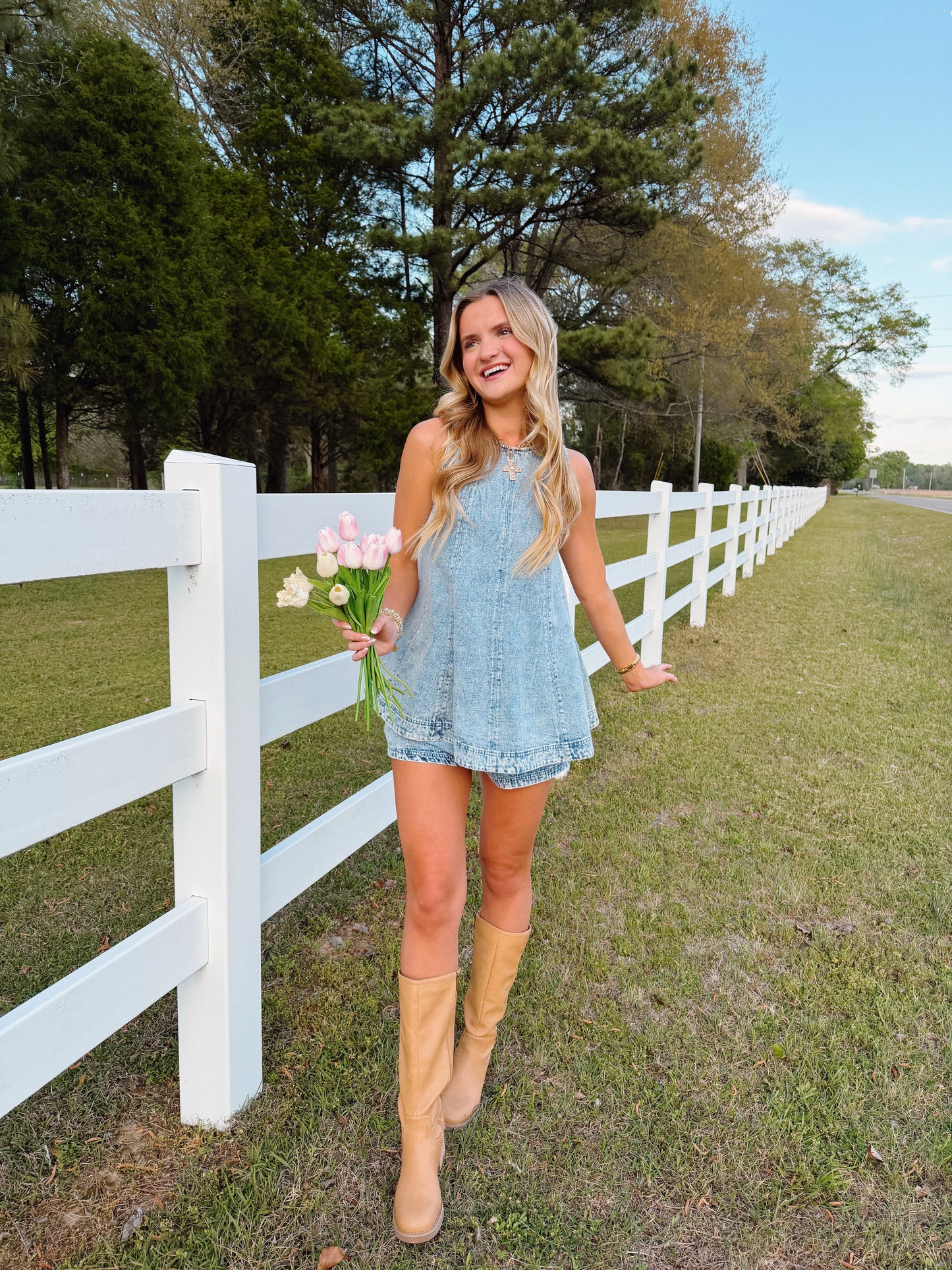 Katie Denim Short Set