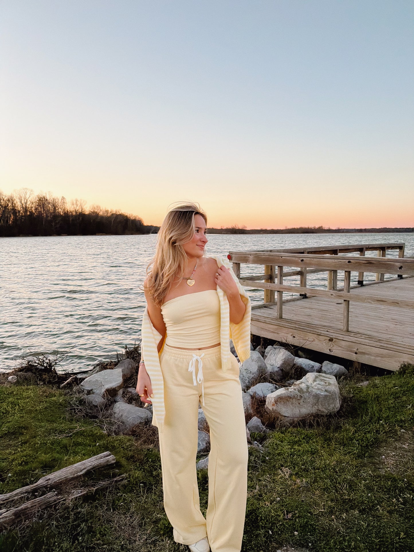 Golden Hour Lounge Set Butter Yellow