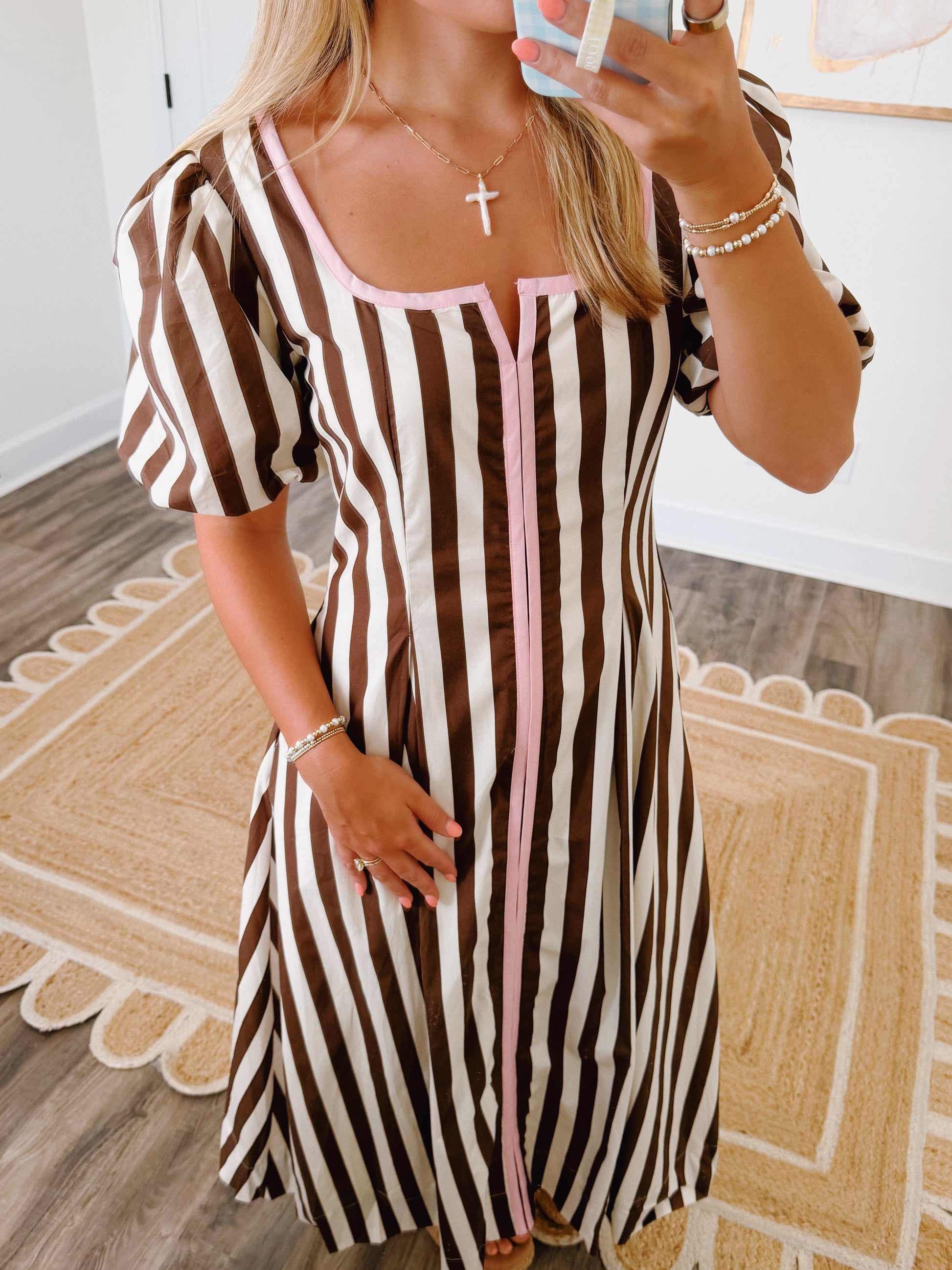 Espresso Striped Maxi
