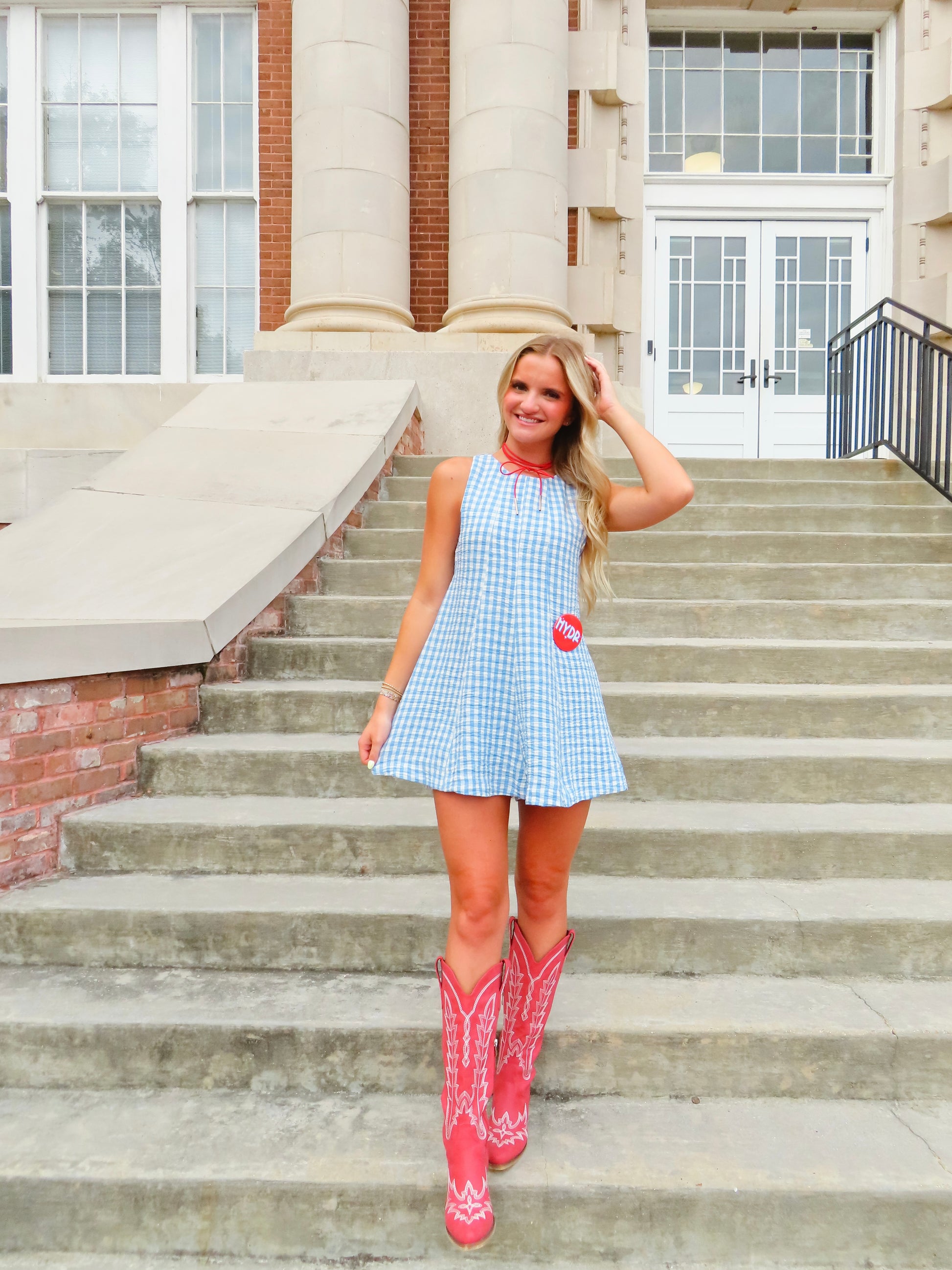 Sweet As Pie Gingham Romper