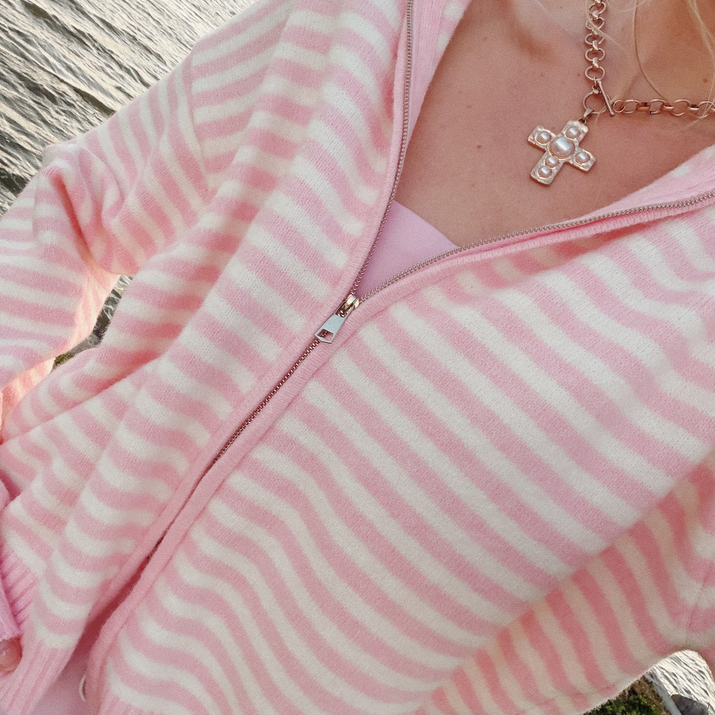 Cooper Zip Up Hoodie Baby Pink